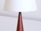 Danish Sculptural Table Lamp in Teak Wood and Ivory Drum Shade, 1960s 3