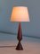 Danish Sculptural Table Lamp in Teak Wood and Ivory Drum Shade, 1960s, Image 7