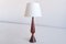 Danish Sculptural Table Lamp in Teak Wood and Ivory Drum Shade, 1960s 2