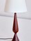 Danish Sculptural Table Lamp in Teak Wood and Ivory Drum Shade, 1960s, Image 4