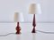 Danish Sculptural Table Lamp in Teak Wood and Ivory Drum Shade, 1960s 8
