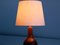 Danish Sculptural Table Lamp in Teak Wood and Ivory Drum Shade, 1960s, Image 5