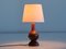 Danish Sculptural Table Lamp in Teak Wood and Ivory Drum Shade, 1960s, Image 6