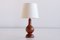 Danish Sculptural Table Lamp in Teak Wood and Ivory Drum Shade, 1960s, Image 2