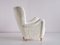 Swedish White Sheepskin and Beech Armchair by Otto Schulz from Boet, 1940s 10