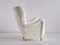 Swedish White Sheepskin and Beech Armchair by Otto Schulz from Boet, 1940s, Image 10