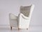Swedish White Sheepskin and Beech Armchair by Otto Schulz from Boet, 1940s 11