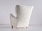 Swedish White Sheepskin and Beech Armchair by Otto Schulz from Boet, 1940s 8