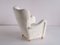 Swedish White Sheepskin and Beech Armchair by Otto Schulz from Boet, 1940s 9