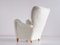 Swedish White Sheepskin and Beech Armchair by Otto Schulz from Boet, 1940s 12