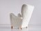 Swedish White Sheepskin and Beech Armchair by Otto Schulz from Boet, 1940s, Image 12