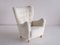 Swedish White Sheepskin and Beech Armchair by Otto Schulz from Boet, 1940s, Image 4