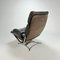 Scandinavian Chrome and Leather Lounge Chair, 1960s, Image 4