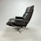 Scandinavian Chrome and Leather Lounge Chair, 1960s 3