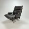 Fauteuil Scandinave en Chrome et Cuir, 1960s 1