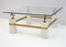 Mid-Century French Coffee Table with Brass Horses from Maison Charles, 1970s 3