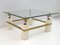 Mid-Century French Coffee Table with Brass Horses from Maison Charles, 1970s 5