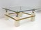 Mid-Century French Coffee Table with Brass Horses from Maison Charles, 1970s, Image 5