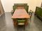 Art Deco Rosewood & Green Maple Dining Set, Set of 9 3