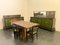 Art Deco Rosewood & Green Maple Dining Set, Set of 9, Image 2