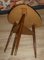 Two-Tone Cocktail Table with Glass Top & Shelf, 1950s 5