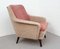 Zweifarbiger deutscher Sessel in Rosa, 1950er 2