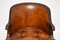 Antique Leather & Wood Swivel Desk Chair 5