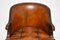 Antique Leather & Wood Swivel Desk Chair, Image 5