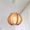 Mid-Century French Wood & Straw Wooden Hanging Lamp, 1960s 6