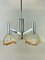 Mid-Century Chrome Chandelier in Murano Glass from Mazzega 10