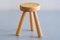 Swedish Three Legged Stool in Solid Pine by Ingvar Hildingsson, 1970s 1