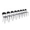 Black Tonietta Chairs by Enzo Mari for Zanotta, 1980s, Set of 8 6