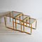 Veneered Wood & Smoked Glass Nesting Tables, 1960s, Set of 3 1