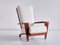 French Sapele Mahogany and Bouclé Armchairs by André Sornay, 1950s, Set of 2, Image 10