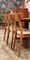 Chairs in Teak and Oak by Henning Kjærnulf for Bruno Hansen, Set of 6 18