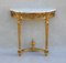 Louis XVI French Giltwood and Marble Console Table, 1950s 1