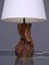 Mid-Century Burl Wood Table Lamp, USA, 1970s, Image 10