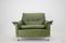 Green Leather Armchair, Germany, 1970s 2