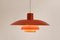 Red PH4 / 3 Pendant Lamp by Poul Henningsen for Louis Poulsen 2