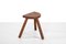 French Brutalist Wooden Milking Stool 4