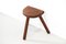 French Brutalist Wooden Milking Stool 6
