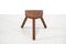 French Brutalist Wooden Milking Stool, Image 5