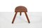 French Brutalist Wooden Milking Stool 3