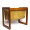 Vintage Suede & Teak Magazine Rack by Aksel Kjersgard for Salin Mober, 1960s 6