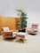 Mid-Century Pink Swivel Lounge Armchair & Ottoman, Set of 3, Image 1