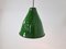Small Vintage Industrial Green Enamel Pendant Light, 1960s 7