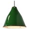 Small Vintage Industrial Green Enamel Pendant Light, 1960s 1