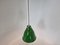 Small Vintage Industrial Green Enamel Pendant Light, 1960s 3