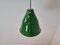 Small Vintage Industrial Green Enamel Pendant Light, 1960s 6