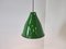 Small Vintage Industrial Green Enamel Pendant Light, 1960s, Image 4